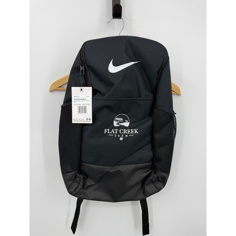 Nike Academy Team Backpack Mens OS Black 24L BA5954-010 Flat Creek Farm Logo‎